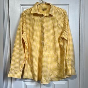Ann Mashburn gingham quarter button top